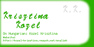 krisztina kozel business card